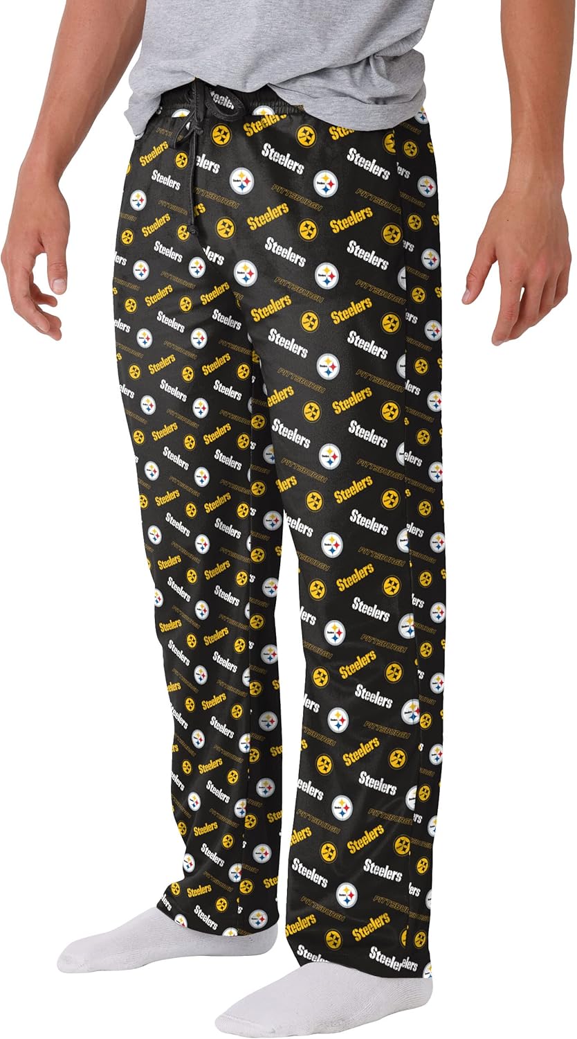 FOCO Men's NFL Team Logo Repeat Print Lounge Pants for Comfort