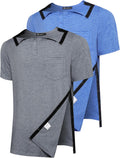 Mens Post Shoulder Surgery Recovery Shirt Tear Away Short Sleeve