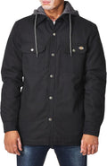 Dickies mens Fleece Hooded Duck Shirt Jacket With Hydroshield - Water