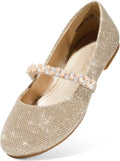 Girls Mary Jane Dress Shoes Ballerina Flats for Wedding - Cute Strap