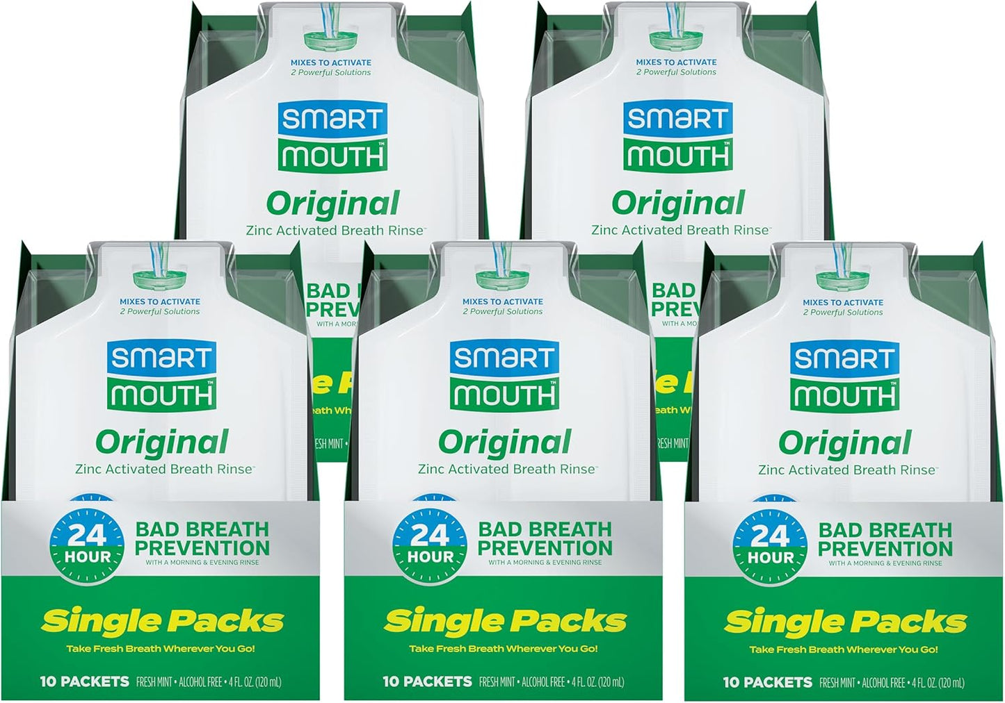 SmartMouth Original Activated Mouthwash for Fresh Breath Travel