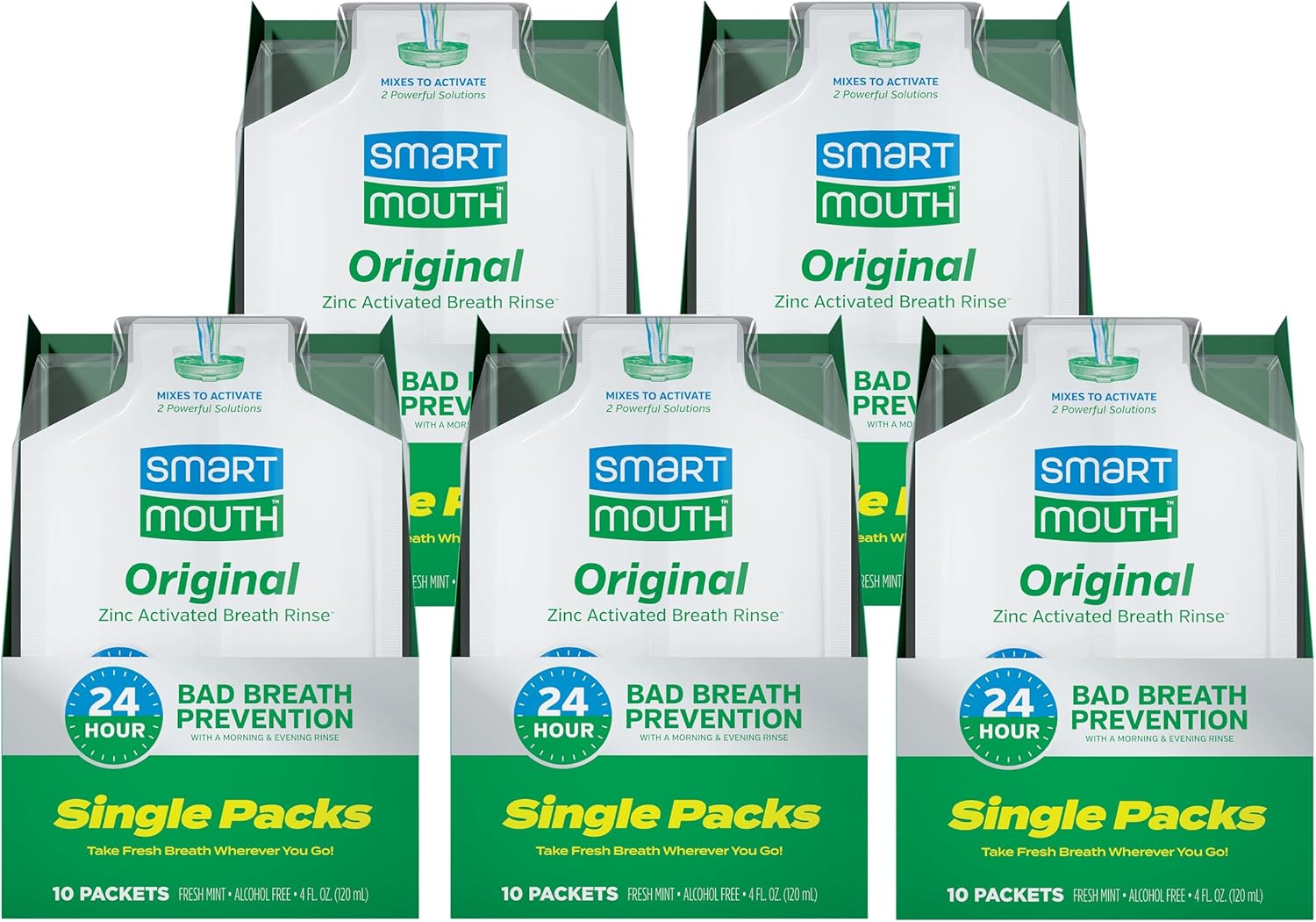 SmartMouth Original Activated Mouthwash for Fresh Breath Travel