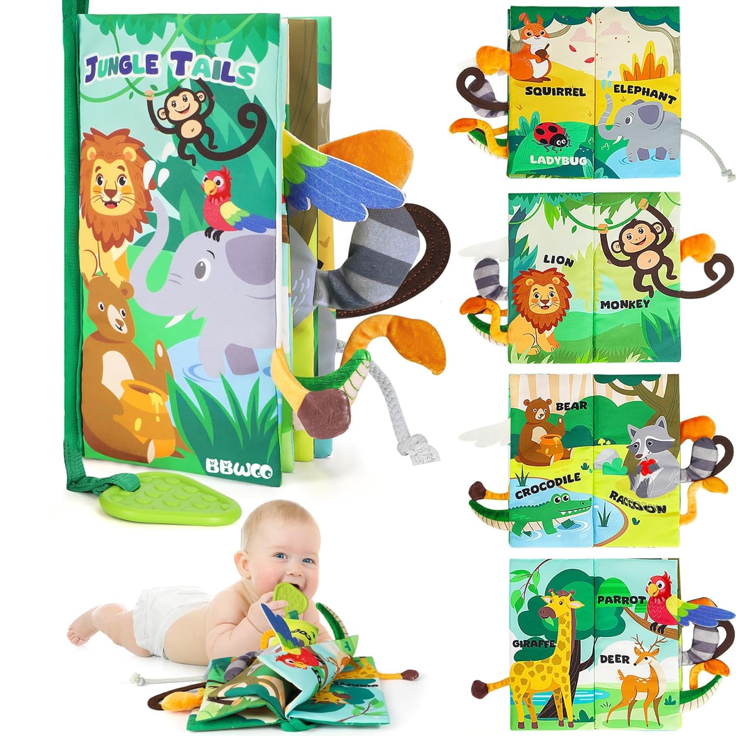 BBWOO Touch & Feel Baby Book: Stimulate Infant Senses!
