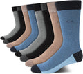 Calvin Klein Mens Dress Socks 8 Pack - Soft Cotton Blend Crew