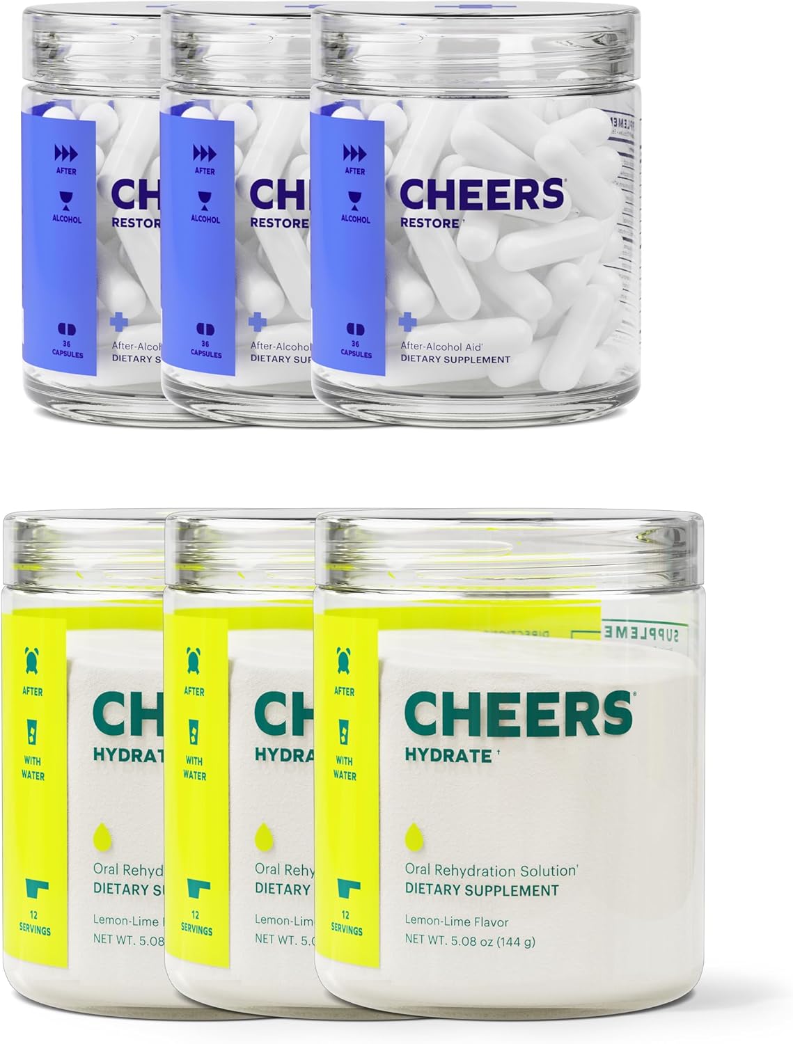 Cheers Classic Combo for Rehydration and Liver Support After Drinking