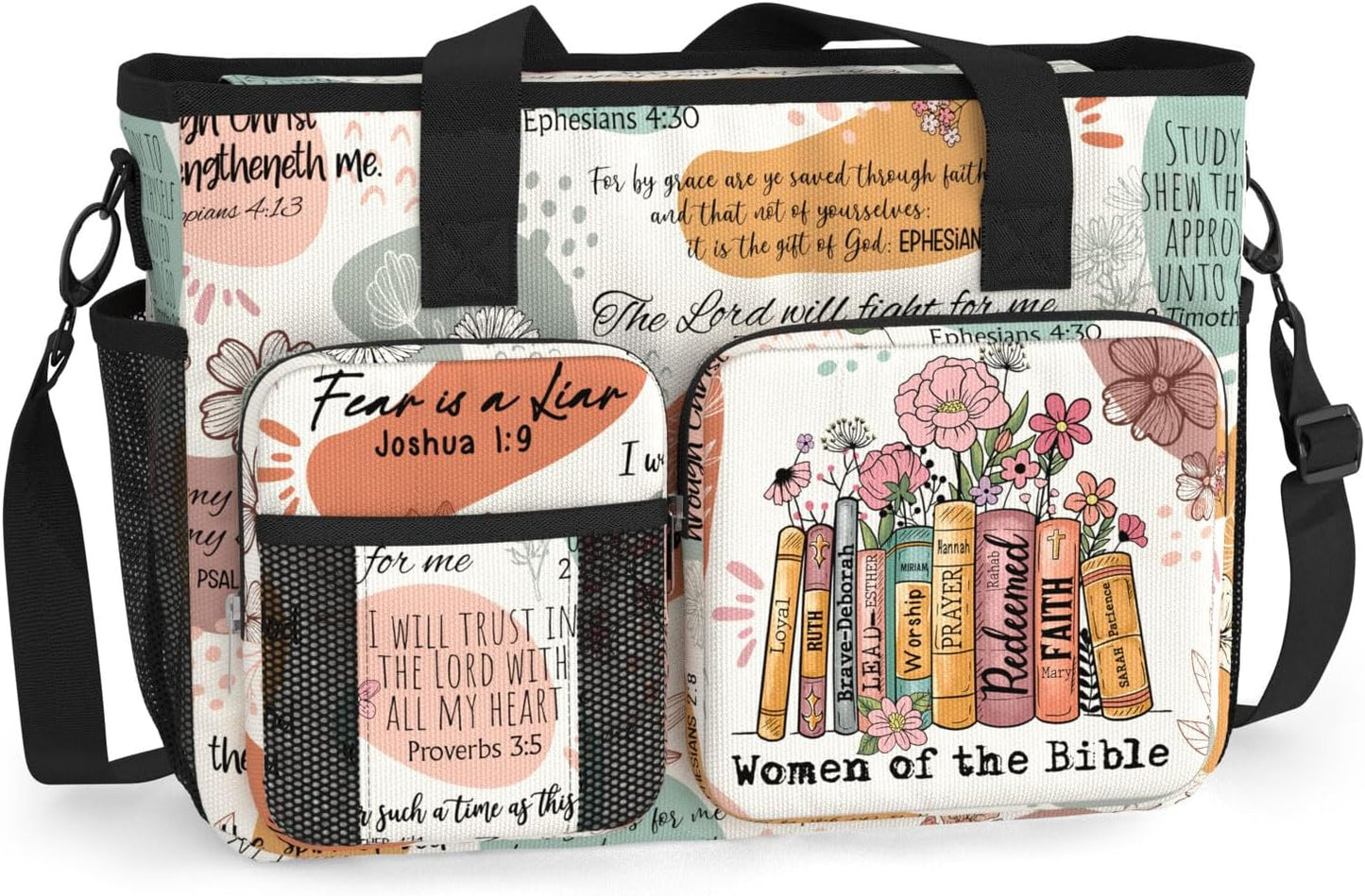 Large Waterproof Work Bag for Daily Essentials and Faith