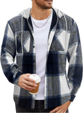 COOFANDY Men's Flannel Hoodie Shirt Jacket for Casual Wear