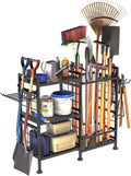 Garden Tool Organizer 6 Tier Metal Rack - Heavy Duty Garage Storage