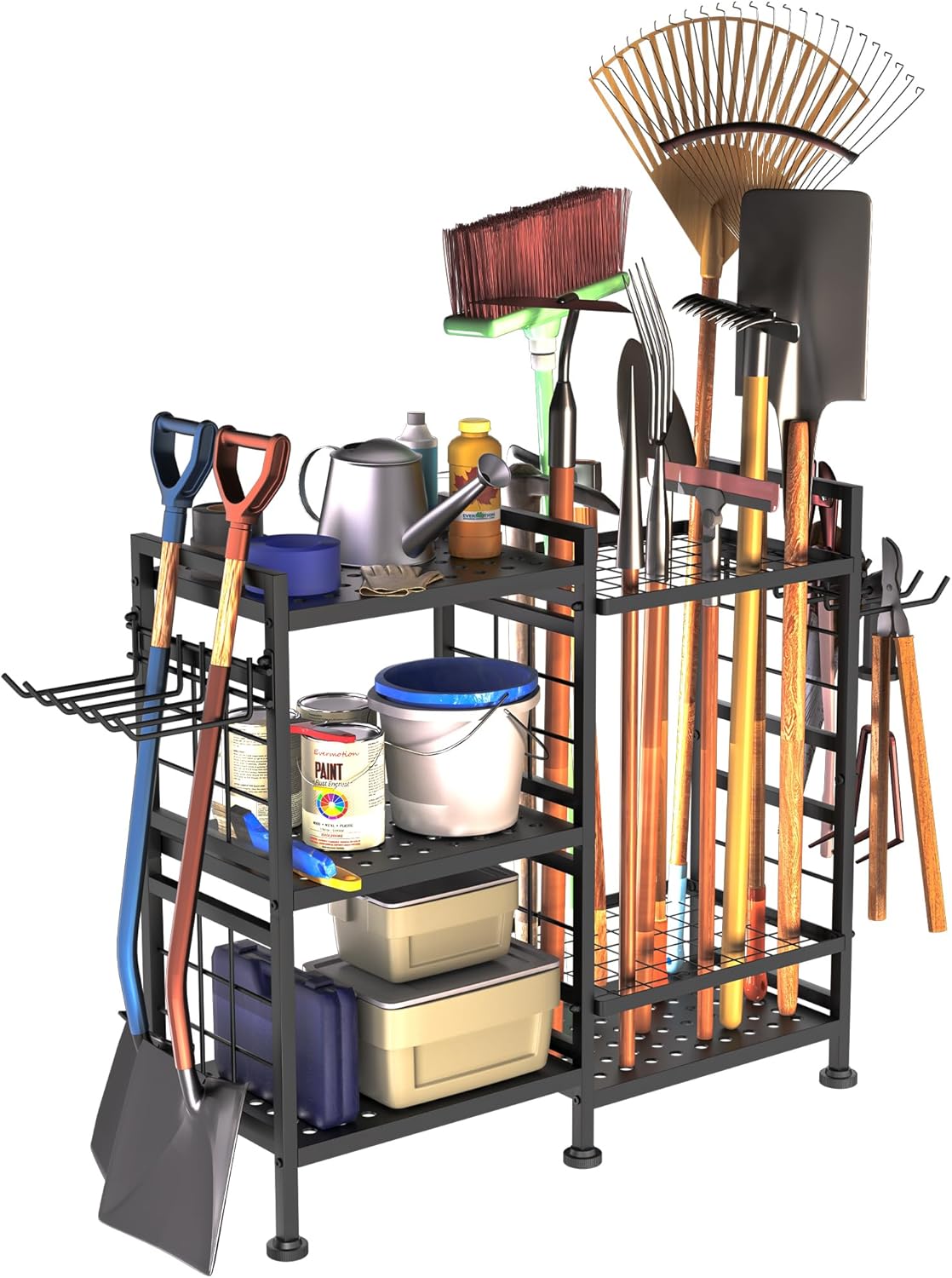 GIOTORENT 6 Tier Garden Tool Organizer for Garage and Yard