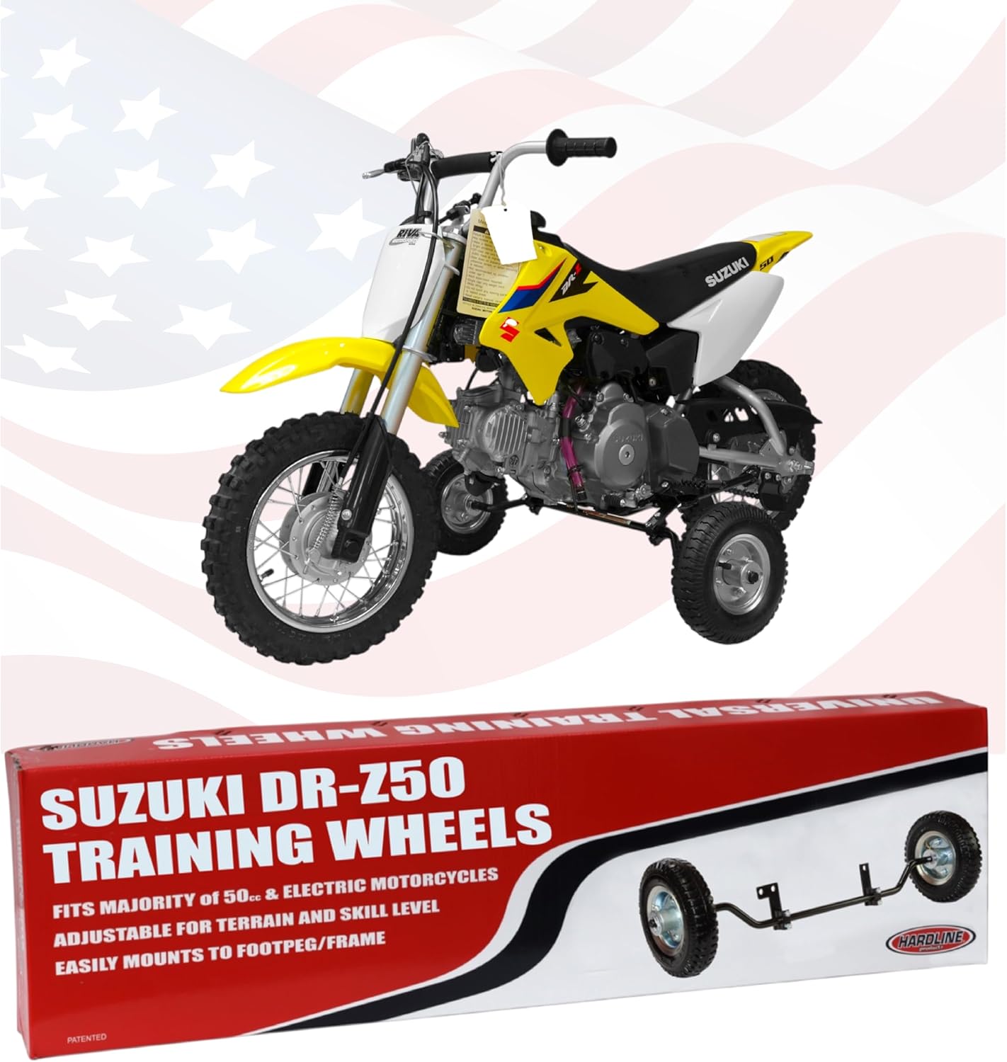 Hardline Products Wheels for Tots Training Wheels for DR-Z50