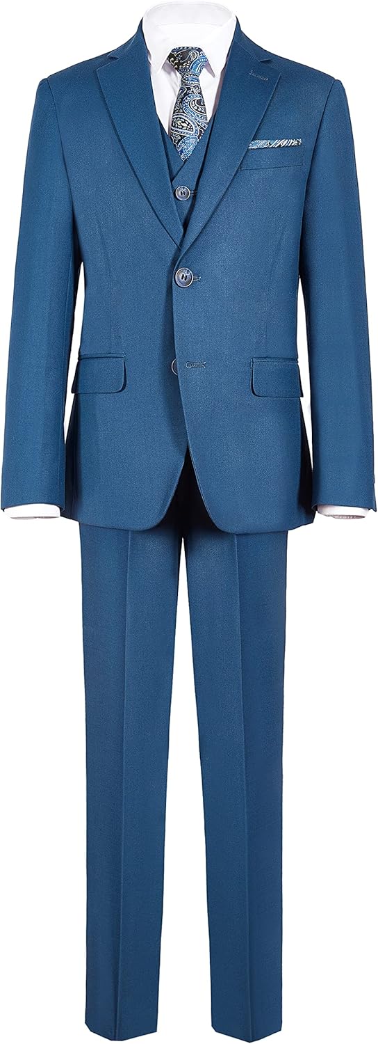 Marvelous World Boys' Slim Fit Suit Set for Formal Events