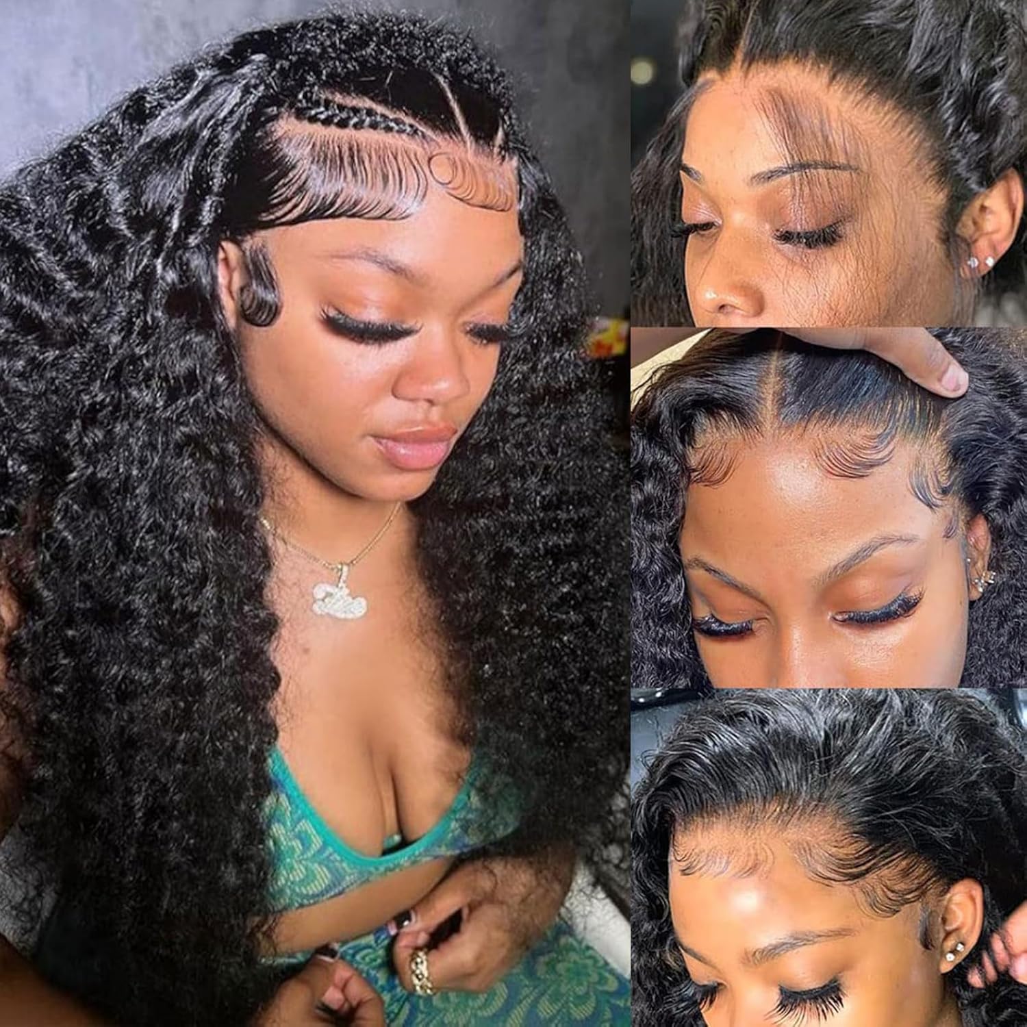 32 Inch Lace Front Wigs Human Hair for Women - Deep Wave Style