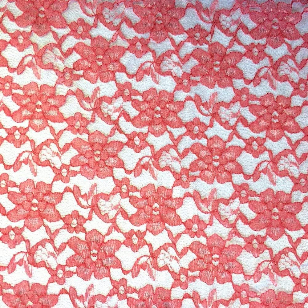 Raschel Lace Fabric 60 in Wide Polyester French Floral by Yard