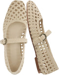 CUSHIONAIRE Weston Womens Hand Woven Dressy Ballet Flats