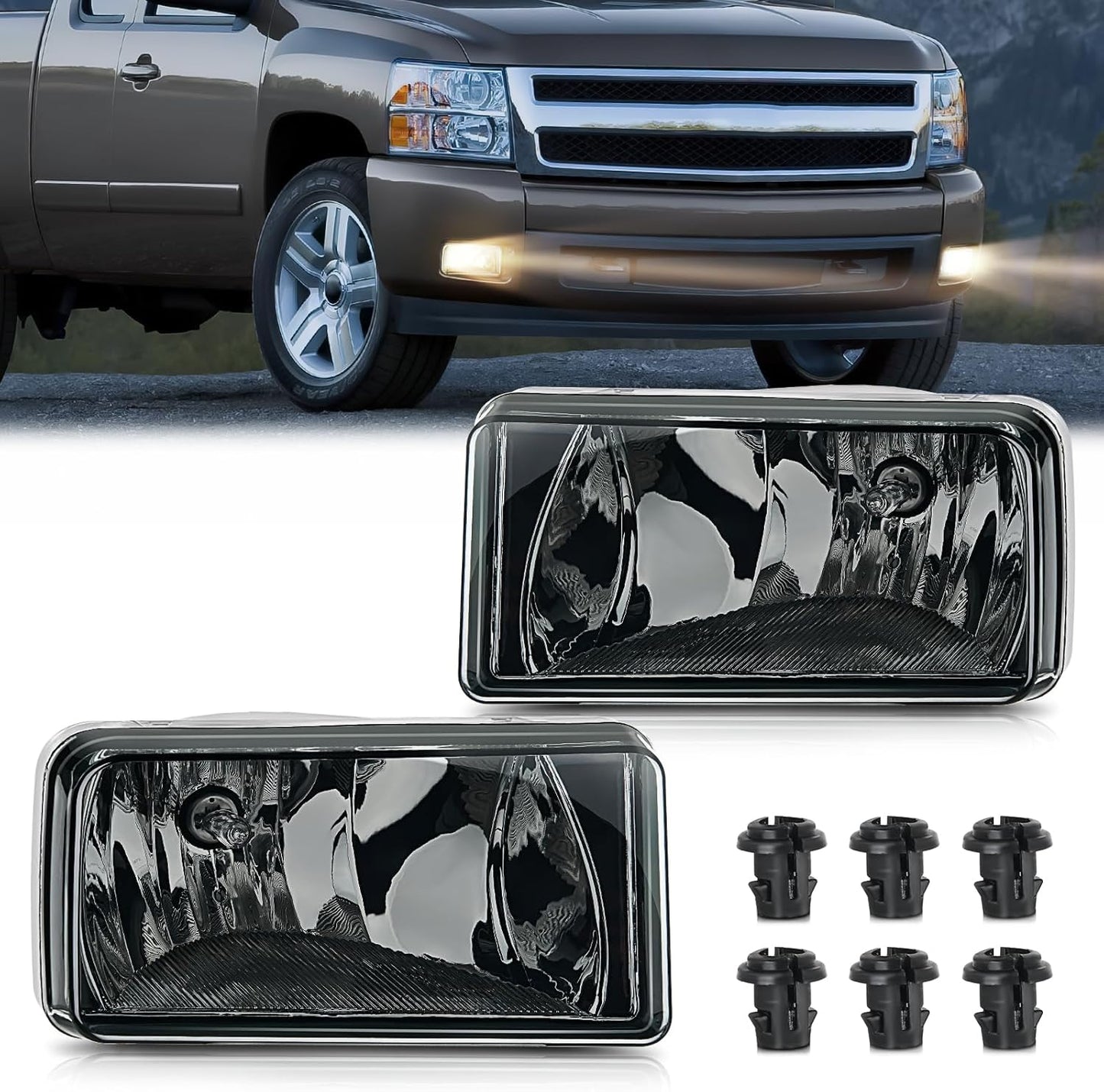 Nilight Fog Lights Assembly for Chevrolet and GMC Vehicles