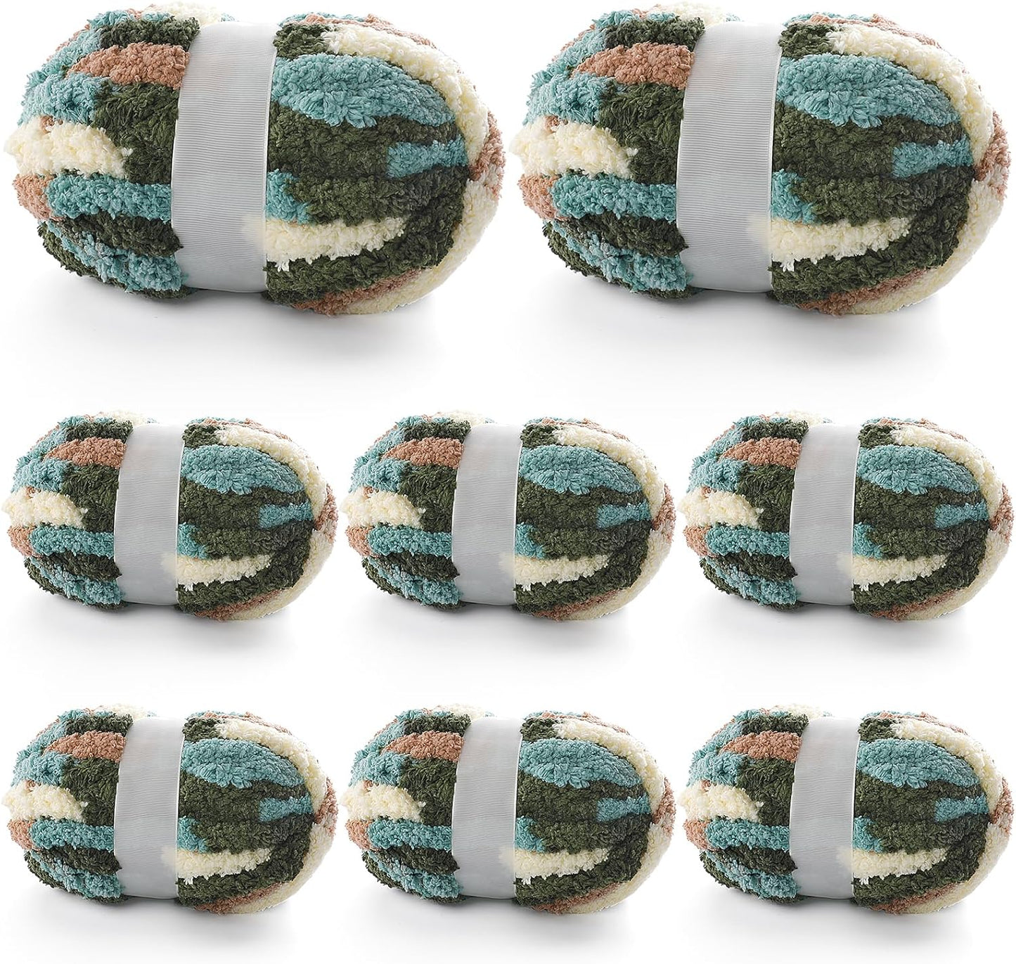 8 Pcs Chunky Yarn for Hand Knitting - Super Bulky Yarn Set