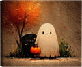 Cute Ghost Framed Prints Art for Kids Room Halloween Decor