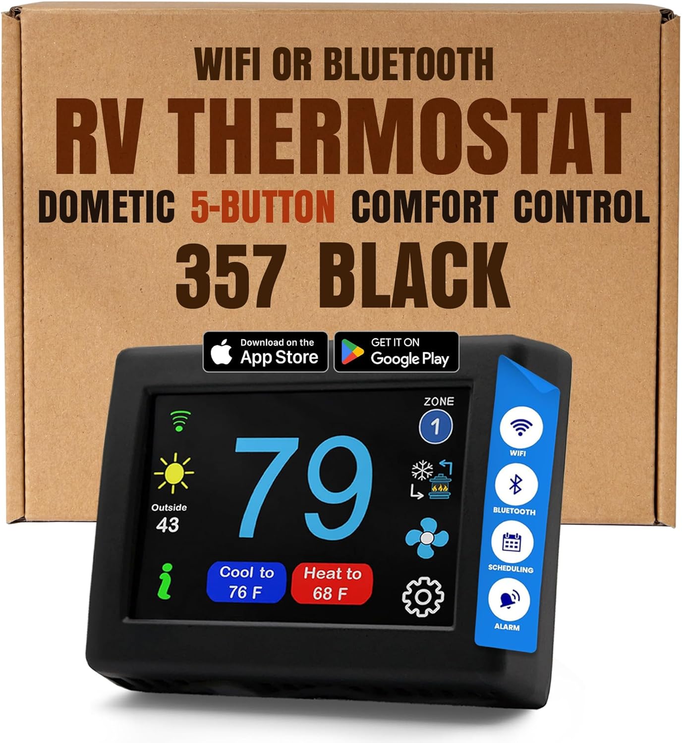 Micro-Air EasyTouch Digital RV Thermostat Replacement for Comfort