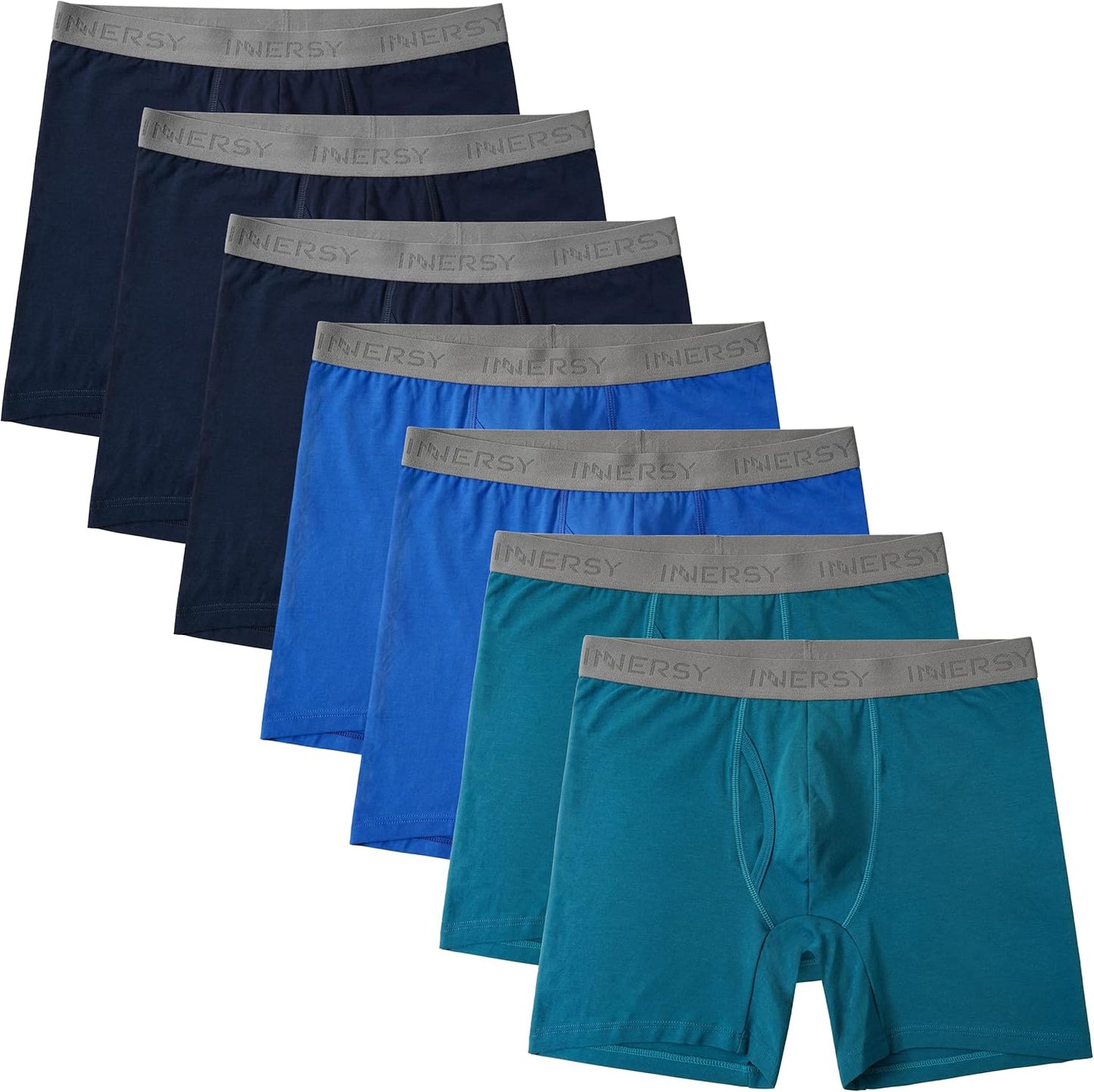 Comfortable Men's Cotton Underwear 7-Pack Colorful Boxer Briefs