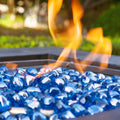 Fire Glass Diamond 1 Inch Fire Pit Glass Rocks - Sapphire Luster Gift