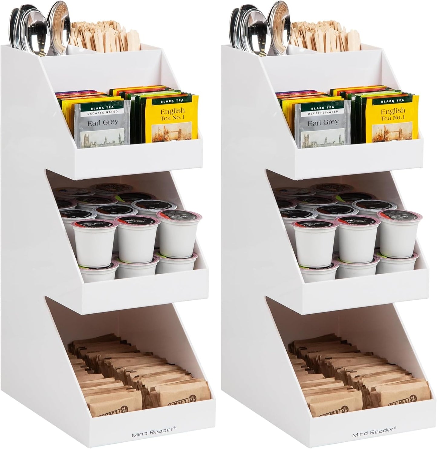 Mind Reader Coffee Tea Utensil Station for Organized Beverage Areas