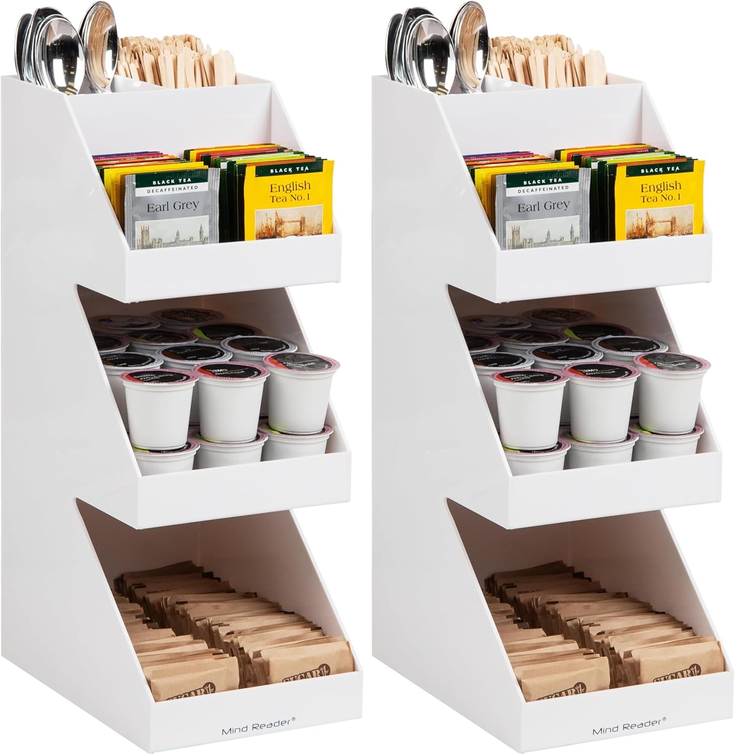 Mind Reader Coffee Tea Utensil Station for Organized Beverage Areas