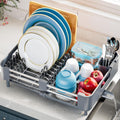 Dish Racks for Kitchen Counter, Extendable Stainless Steel Dish Drying
