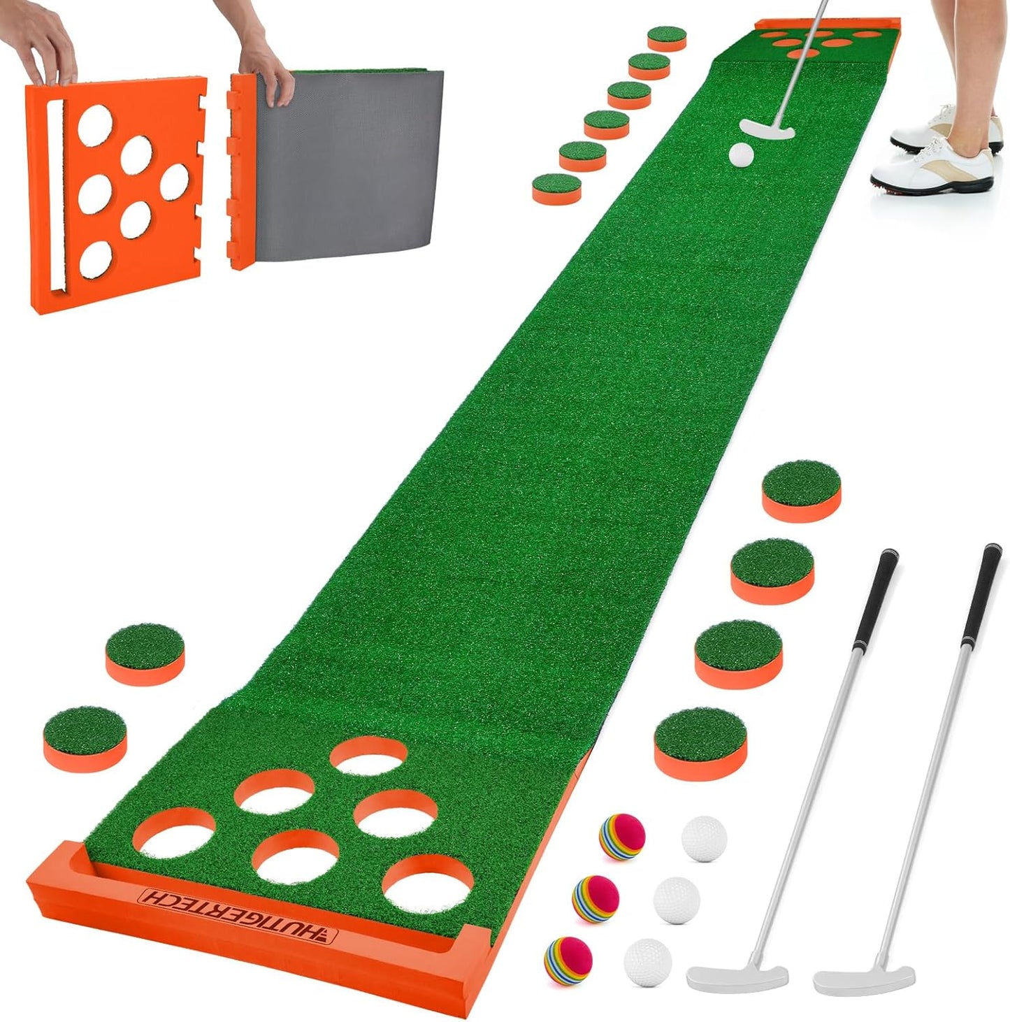 Indoor Golf Practice Mat - Auto Ball Return