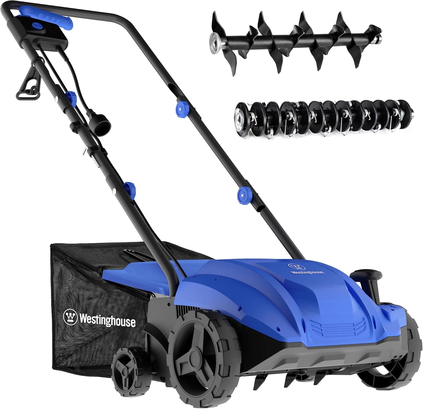 Powerful 13-Inch Electric Dethatcher and Aerator for Lawns