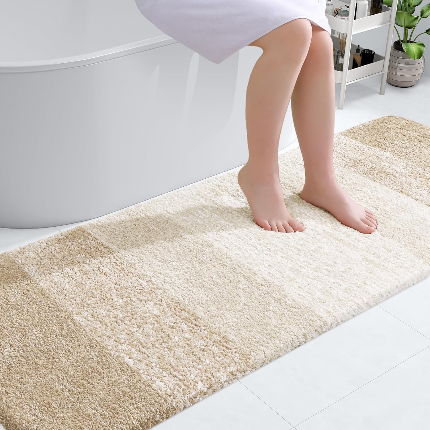 OLANLY Bathroom Runner Rugs 70x24 for Soft Absorbent Comfort