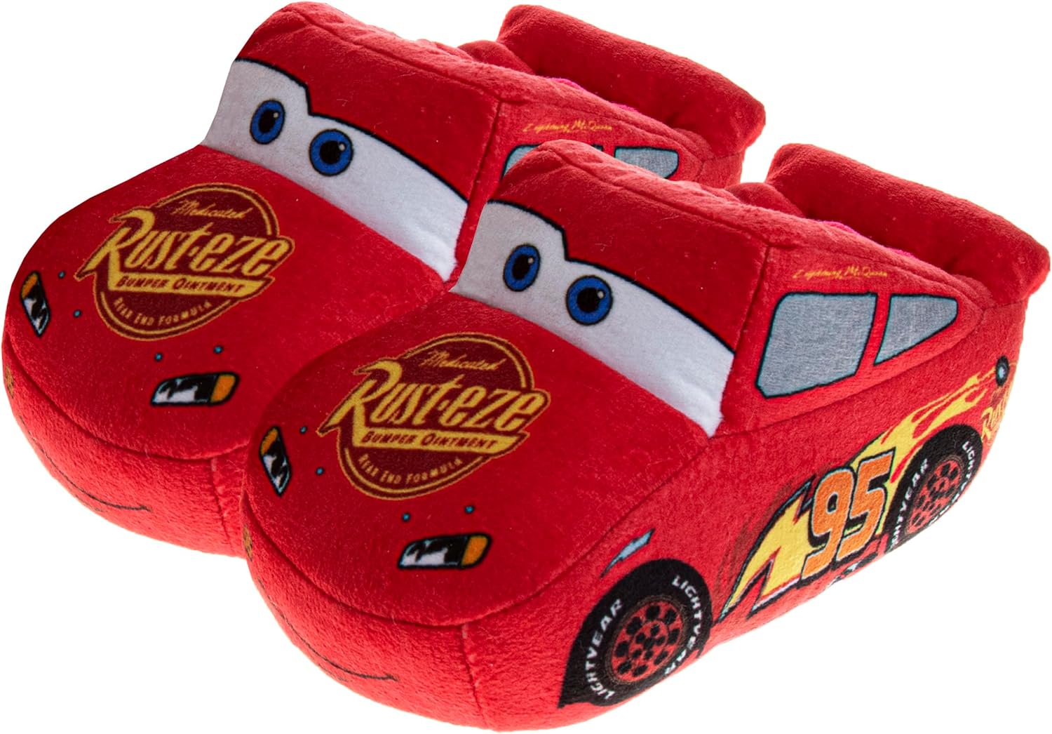 Cozy Disney Cars Lightning McQueen Slippers for Boys and Kids