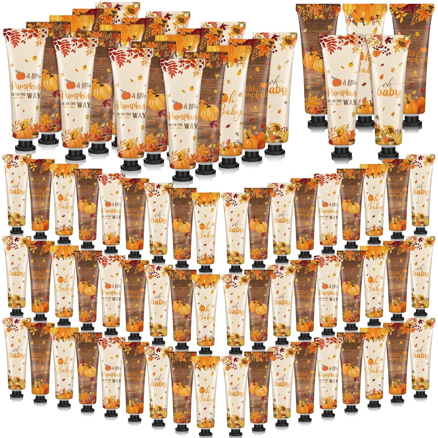 60 Pcs Fall Baby Shower Hand Cream Set for Autumn Parties