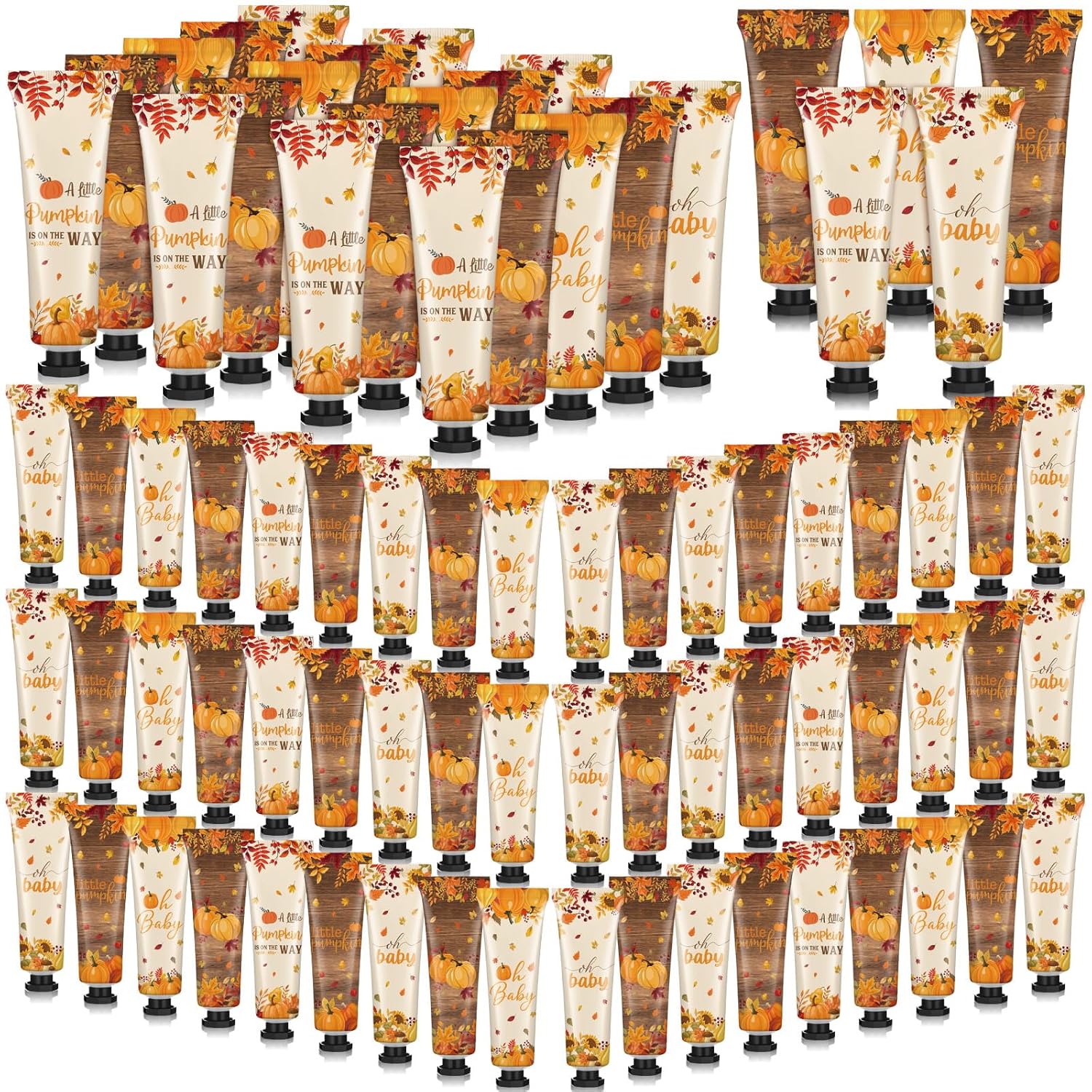 60 Pcs Fall Baby Shower Hand Cream Set for Autumn Parties