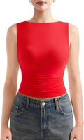 Women Double Lined Going Out Tank Top - Soft, Slimming Fit