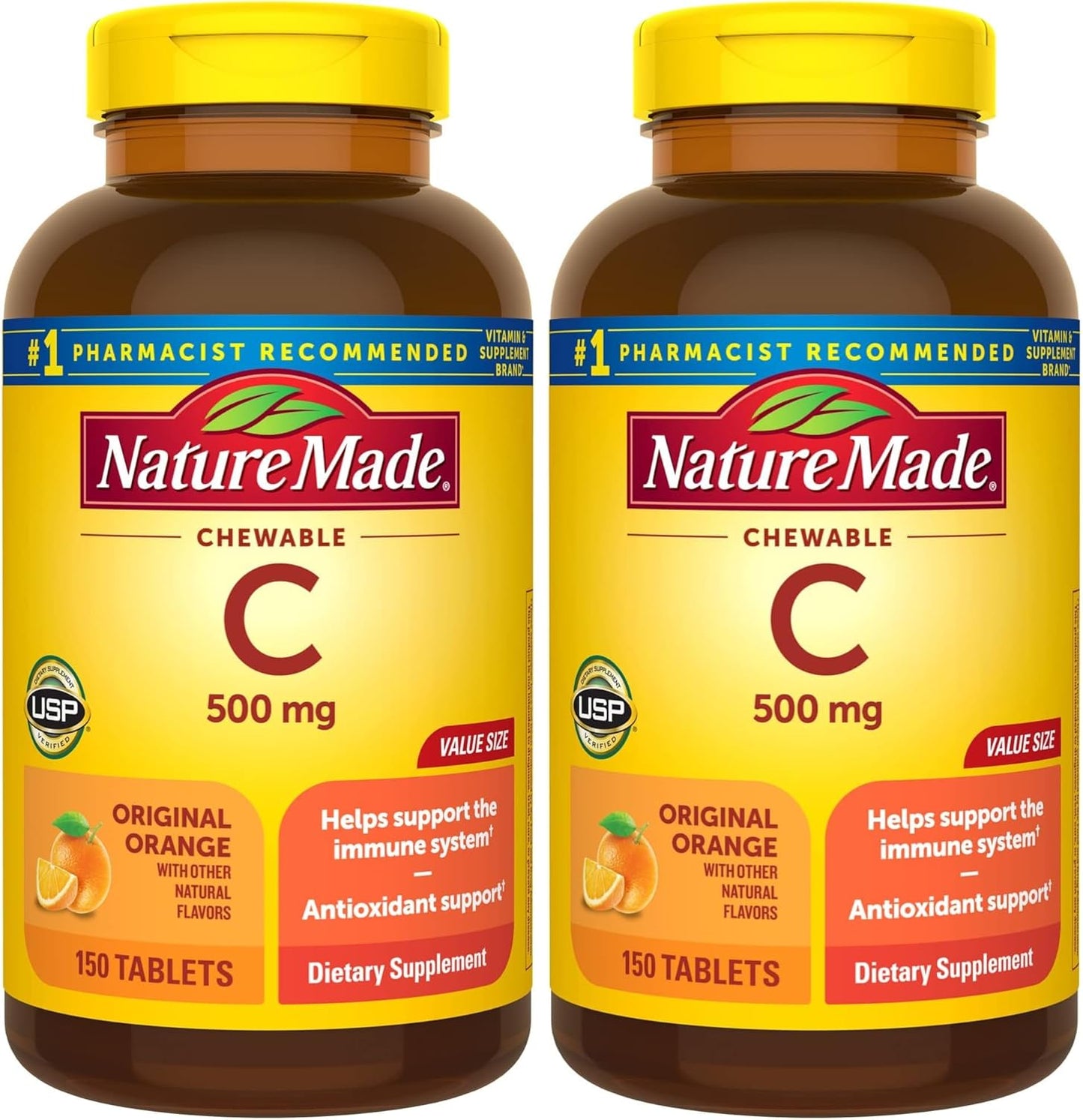 Nature Made Chewable Vitamin C 500 mg for Immune Support