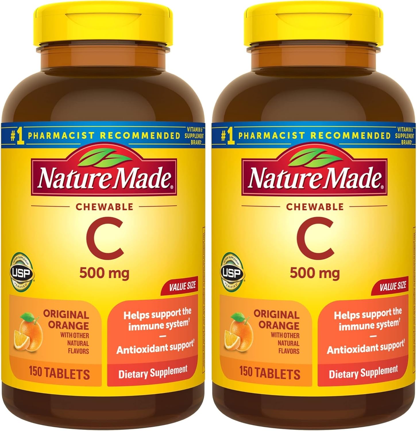 Nature Made Chewable Vitamin C 500 mg for Immune Support