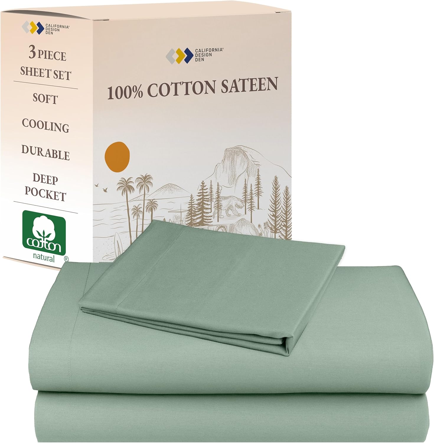 California Design Den Deep Pocket Twin Size Bed Sheets Set