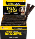 Premium Crunchy 4.5ft Duck Dog Chews - Grain-Free Dental Treats