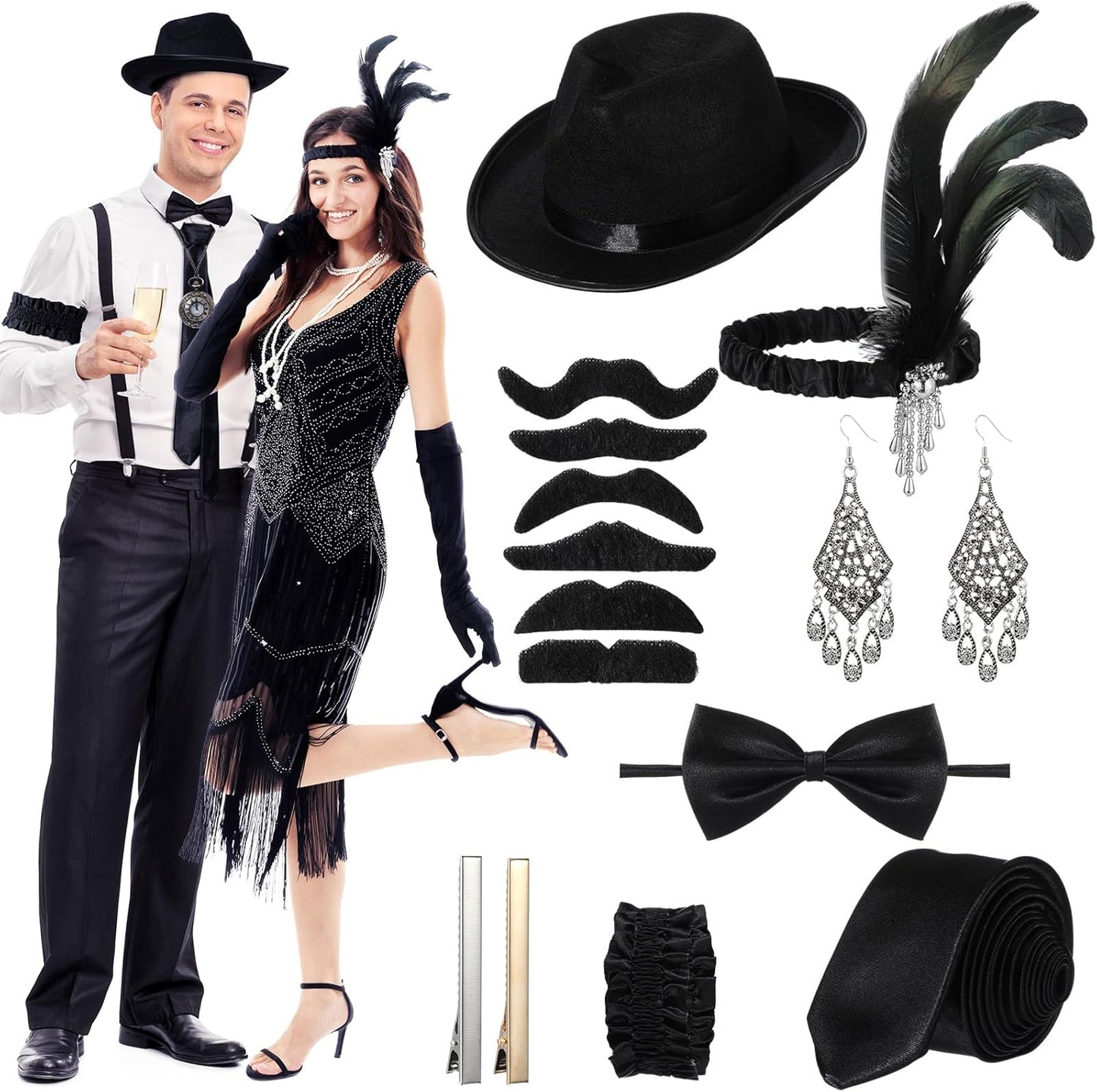 1920s Couple Cosplay Costume for Roaring Retro Parties