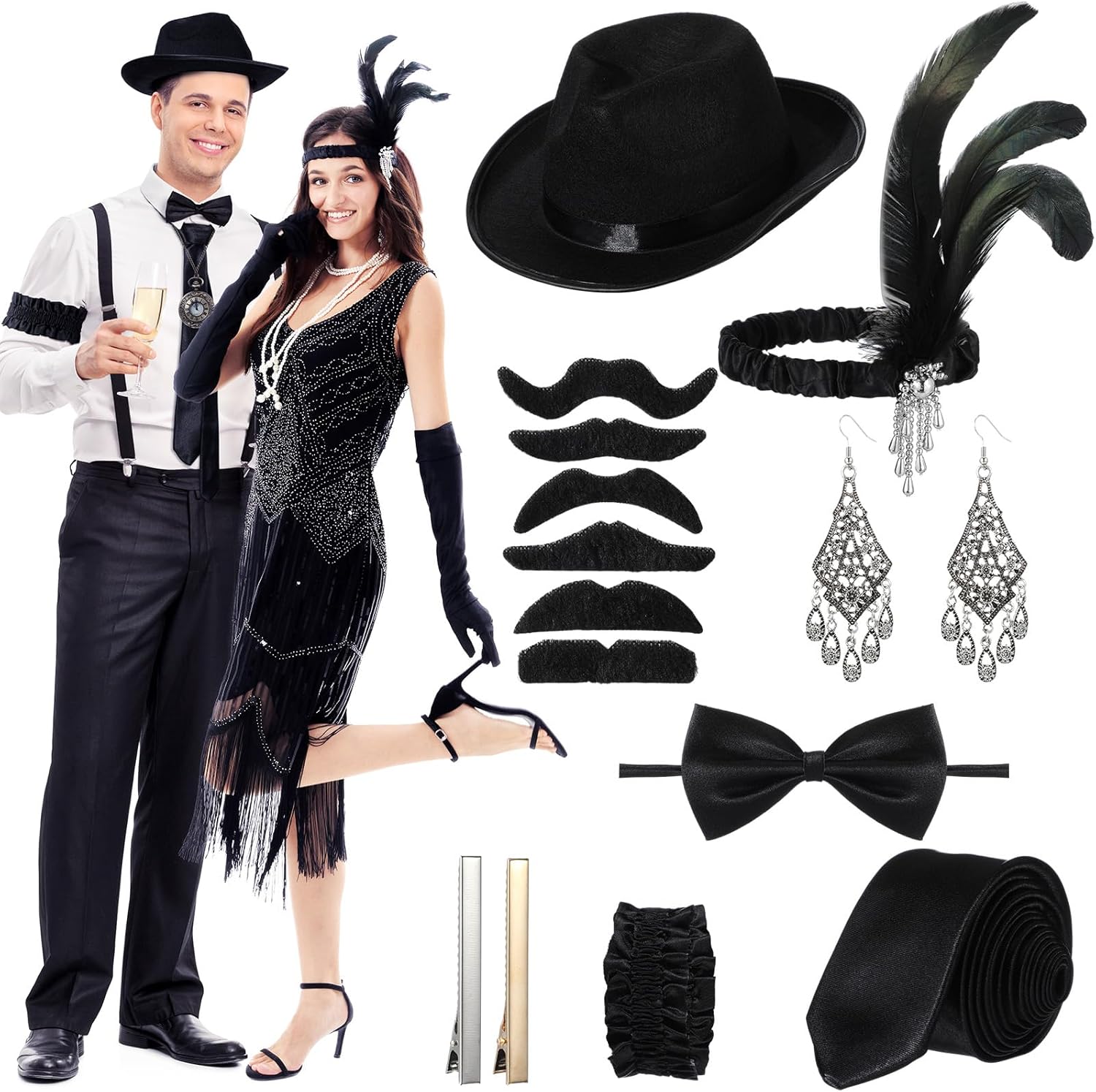 1920s Couple Cosplay Costume for Roaring Retro Parties
