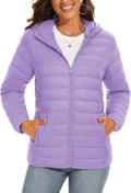 TACVASEN Women's Lightweight Puffer Jacket with Hood - Warm, Packable