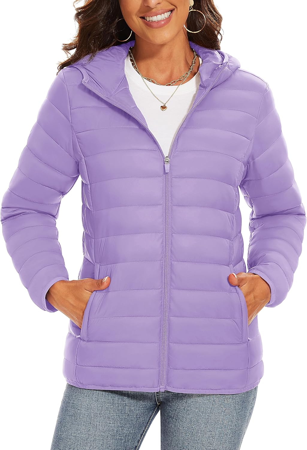 TACVASEN Women's Lightweight Puffer Jacket for Winter Comfort