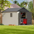 Patiowell 8x10 ft Plastic Outdoor Storage Shed - Easy DIY Assembly