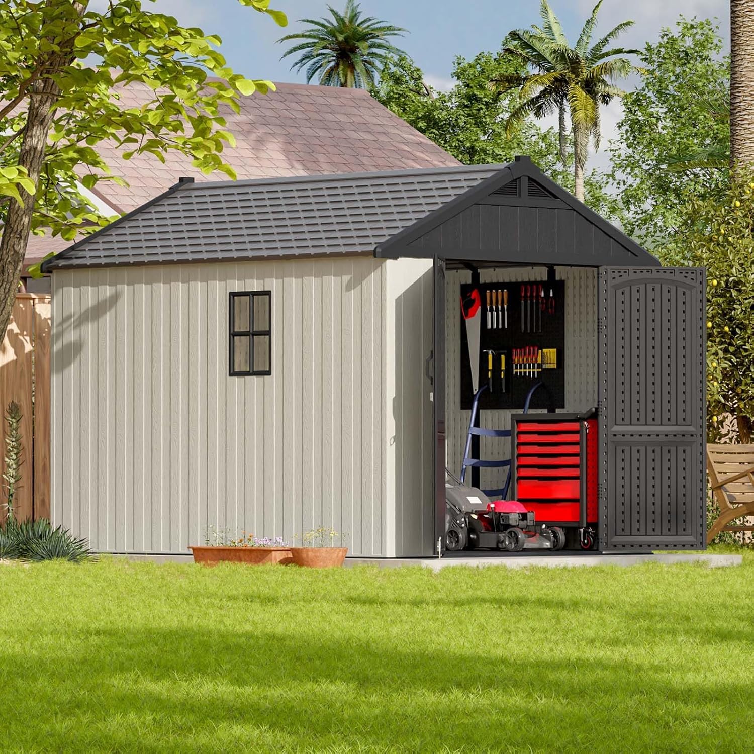 Patiowell 8x10 FT Plastic Shed for Outdoor Storage Solutions