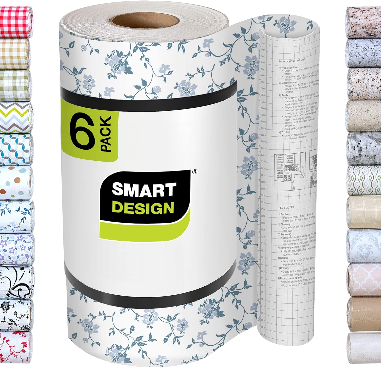 Smart Design Bonded Grip Shelf Liner for Kitchen and Cabinets