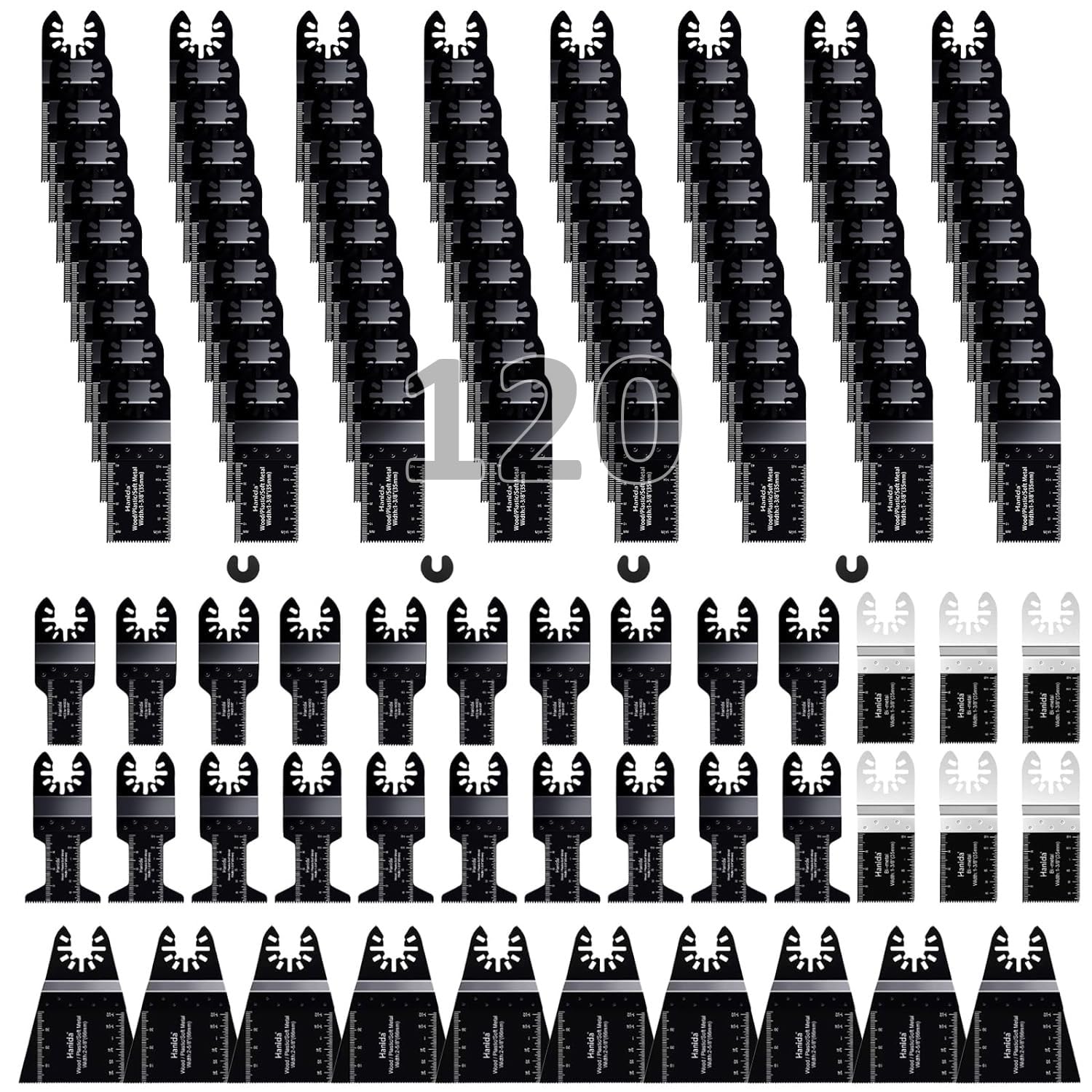 120 Pcs Oscillating Saw Blades for Wood and Metal Cutting