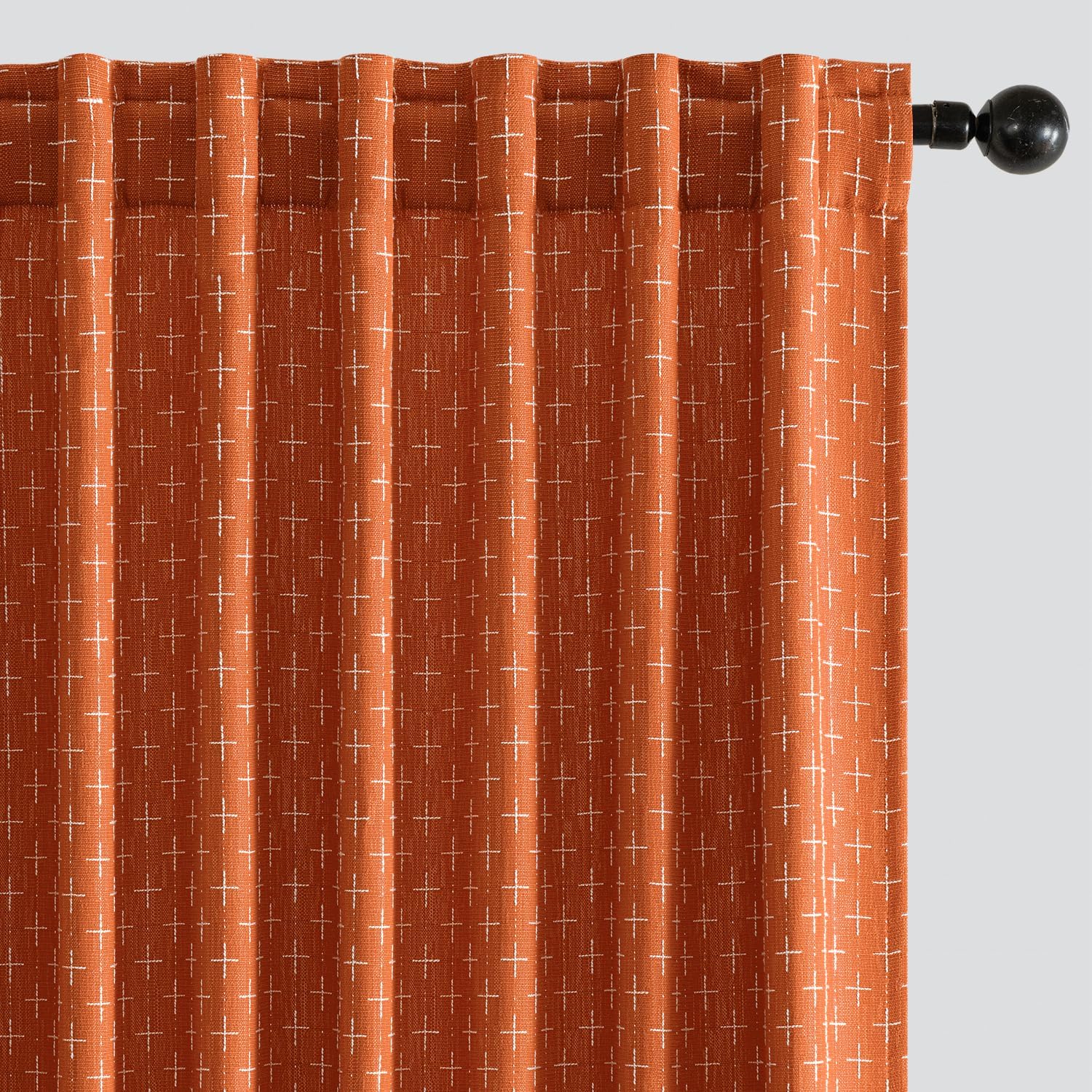 MIULEE Decorative Back Tab Linen Curtains for Modern Homes
