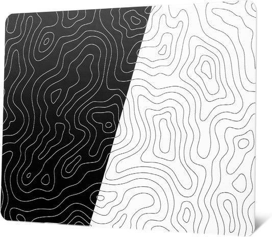 XVX Glass Mousepad for Gaming with Topographic Design and Durability