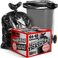 ToughBag 64-65 Gallon Trash Bags 50x60 in - Heavy Duty Can Liners