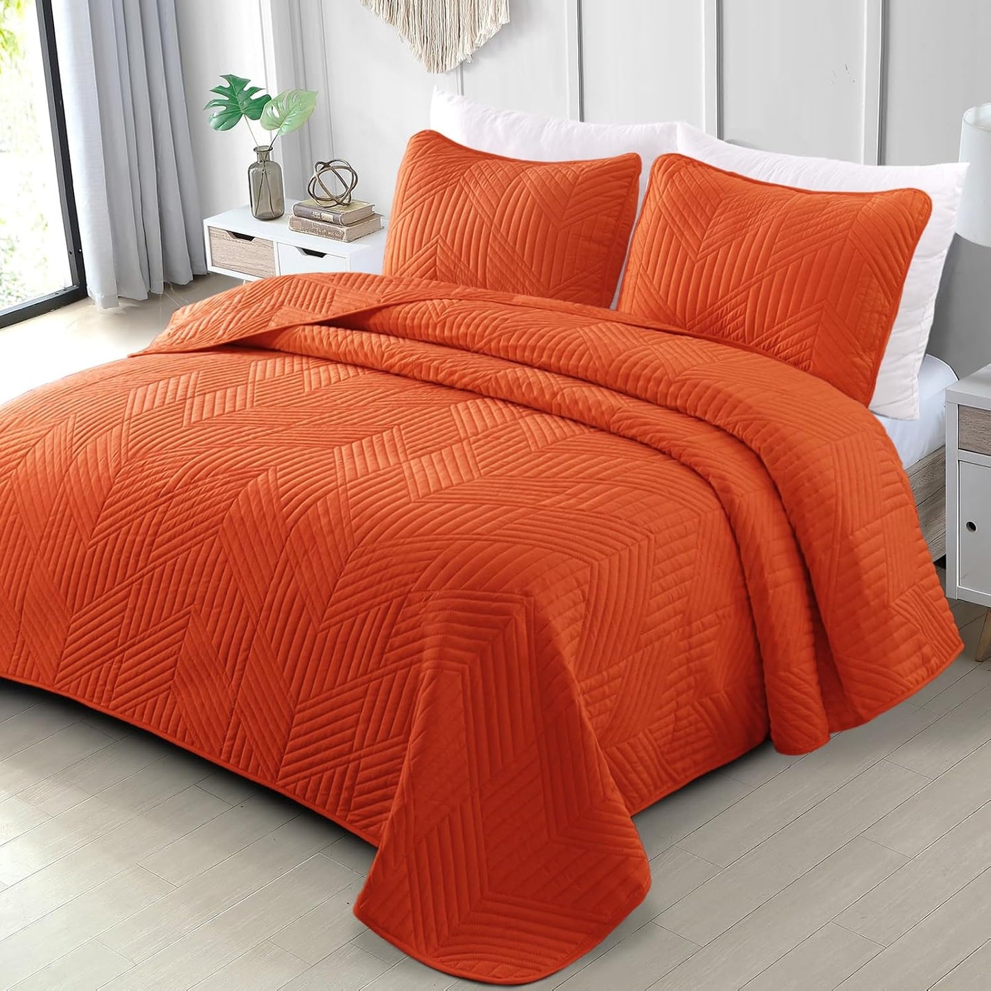 Exclusivo Mezcla Ultrasonic Full Queen Quilt Set for All Seasons